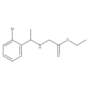 Glycine, N-[1-(2-bromophenyl)ethyl]-, ethyl ester, (R)- Structure