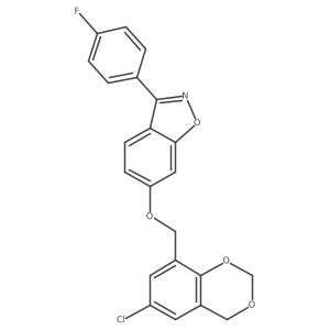 6-[(6-chloro-4H-1,3-benzodioxin-8-yl)methoxy]-3-(4-fluorophenyl)-1,2-benzoxazole结构式