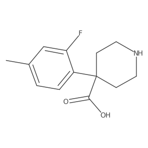 4-(2-Fluoro-4-methylphenyl)-4-piperidinecarboxylic acid结构式