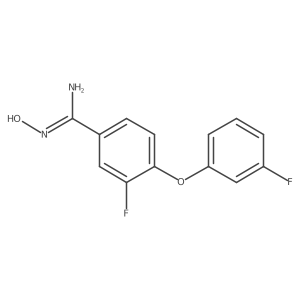 3-Fluoro-4-(3-fluorophenoxy)-N-hydroxybenzenecarboximidamide Structure