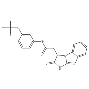 2-(2-oxo-2,3-dihydro-1H-imidazo[1,2-a]benzimidazol-3-yl)-N-[3-(trifluoromethoxy)phenyl]acetamide结构式