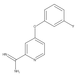 4-(3-Fluorophenoxy)-2-pyridinecarboximidamide Structure