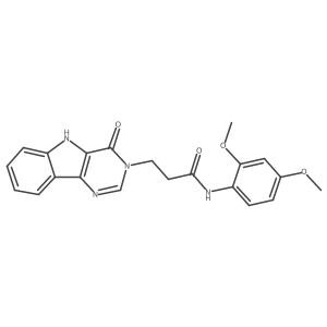 N-(2,4-dimethoxyphenyl)-3-(4-oxo-4,5-dihydro-3H-pyrimido[5,4-b]indol-3-yl)propanamide Structure