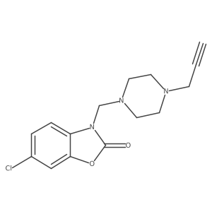 6-Chloro-3-{[4-(prop-2-yn-1-yl)piperazin-1-yl]methyl}-2,3-dihydro-1,3-benzoxazol-2-one Structure