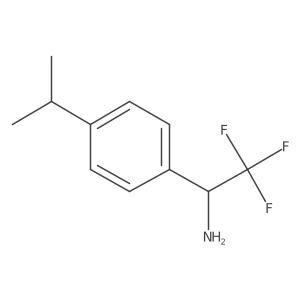 (S)-2,2,2-Trifluoro-1-(4-isopropylphenyl)ethan-1-amine结构式