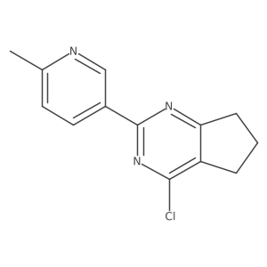 4-Chloro-2-(6-methyl-pyridin-3-yl)-6,7-dihydro-5h-cyclopentapyrimidine结构式
