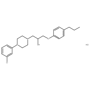 1-(4-(3-Chlorophenyl)piperazin-1-yl)-3-(4-propylphenoxy)propan-2-ol hydrochloride Structure