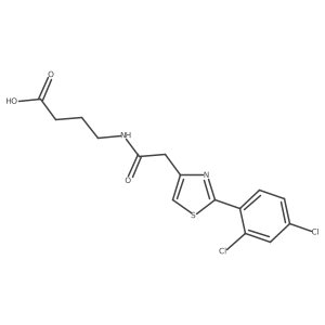 4-({[2-(2,4-Dichlorophenyl)-1,3-thiazol-4-yl]acetyl}amino)butanoic acid Structure