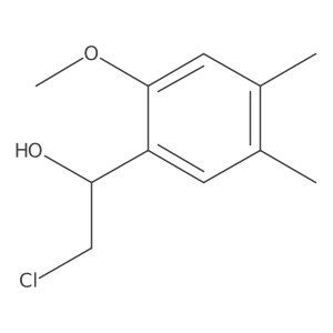 2-Chloro-1-(2-methoxy-4,5-dimethylphenyl)ethan-1-ol结构式