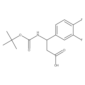 (S)-3-((tert-Butoxycarbonyl)amino)-3-(3,4-difluorophenyl)propanoic acid Structure