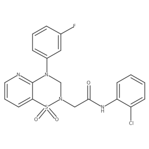 N-(2-chlorophenyl)-2-(4-(3-fluorophenyl)-1,1-dioxido-3,4-dihydro-2H-pyrido[2,3-e][1,2,4]thiadiazin-2-yl)acetamide Structure
