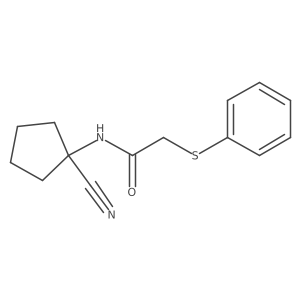 N-(1-cyanocyclopentyl)-2-(phenylsulfanyl)acetamide结构式