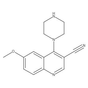 6-Methoxy-4-(piperazin-1-yl)quinoline-3-carbonitrile Structure