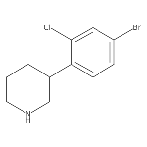 3-(4-Bromo-2-chlorophenyl)piperidine结构式