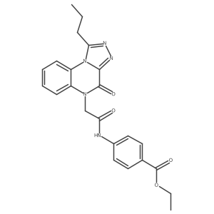 ethyl 4-{[(4-oxo-1-propyl[1,2,4]triazolo[4,3-a]quinoxalin-5(4H)-yl)acetyl]amino}benzoate结构式