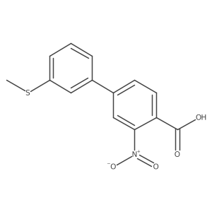 4-(3-Methylthiophenyl)-2-nitrobenzoic acid Structure