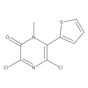 3,5-Dichloro-1-methyl-6-(thiophen-2-yl)pyrazin-2(1H)-one Structure