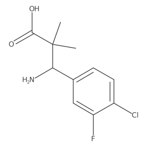 Benzenepropanoic acid, I(2)-amino-4-chloro-3-fluoro-I+/-,I+/--dimethyl-, (I(2)R)-结构式