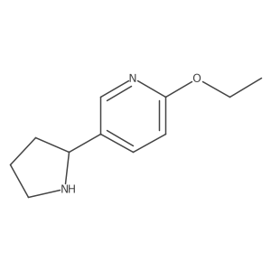2-Ethoxy-5-(pyrrolidin-2-yl)pyridine结构式