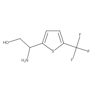 2-Amino-2-[5-(trifluoromethyl)thiophen-2-yl]ethan-1-ol结构式