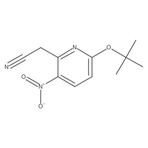 2-[6-[(2-Methylpropan-2-yl)oxy]-3-nitropyridin-2-yl]acetonitrile结构式