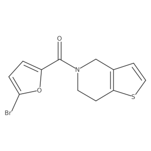 (5-Bromofuran-2-yl)(6,7-dihydrothieno[3,2-c]pyridin-5(4h)-yl)methanone结构式