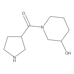 1-(Pyrrolidine-3-carbonyl)piperidin-3-ol结构式