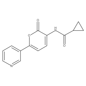 N-[2-Oxo-6-(3-pyridyl)pyran-3-yl]cyclopropanecarboxamide结构式