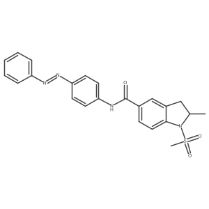 1H-Indole-5-carboxamide, 2,3-dihydro-2-methyl-1-(methylsulfonyl)-N-[4-(2-phenyldiazenyl)phenyl]- Structure