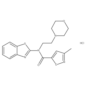 N-(benzo[d]thiazol-2-yl)-3-methyl-N-(2-morpholinoethyl)isoxazole-5-carboxamide hydrochloride Structure
