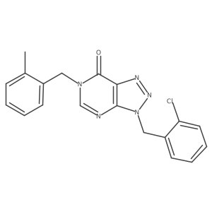 3-(2-chlorobenzyl)-6-(2-methylbenzyl)-3,6-dihydro-7H-[1,2,3]triazolo[4,5-d]pyrimidin-7-one结构式