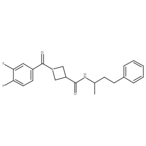 1-(3,4-difluorobenzoyl)-N-(4-phenylbutan-2-yl)azetidine-3-carboxamide结构式