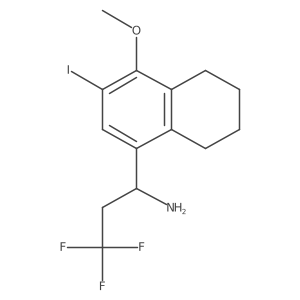 1-Naphthalenemethanamine, 5,6,7,8-tetrahydro-3-iodo-4-methoxy-I+/--(2,2,2-trifluoroethyl)-, (I+/-R)-结构式