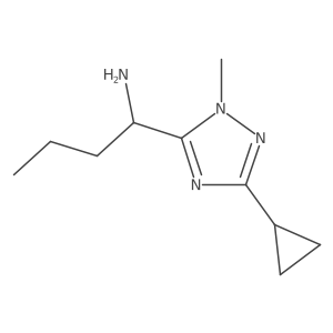 1-(3-cyclopropyl-1-methyl-1H-1,2,4-triazol-5-yl)butan-1-amine Structure
