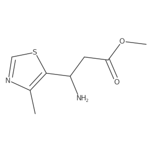 methyl (3R)-3-amino-3-(4-methyl-1,3-thiazol-5-yl)propanoate Structure