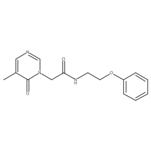 2-(5-methyl-6-oxopyrimidin-1(6H)-yl)-N-(2-phenoxyethyl)acetamide Structure