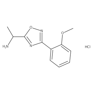 1-[3-(2-Methoxyphenyl)-1,2,4-oxadiazol-5-yl]ethan-1-amine hydrochloride Structure