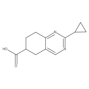 2-Cyclopropyl-5,6,7,8-tetrahydroquinazoline-6-carboxylic acid结构式