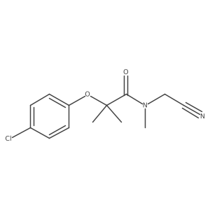 2-(4-chlorophenoxy)-N-(cyanomethyl)-N,2-dimethylpropanamide结构式