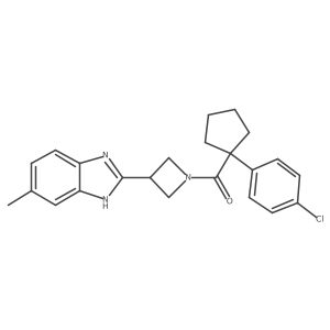 (1-(4-chlorophenyl)cyclopentyl)(3-(5-methyl-1H-benzo[d]imidazol-2-yl)azetidin-1-yl)methanone Structure