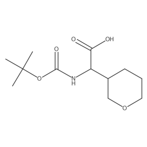 2-((tert-Butoxycarbonyl)amino)-2-(tetrahydro-2H-pyran-3-yl)acetic acid Structure