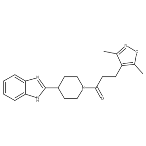 1-[4-(1H-benzimidazol-2-yl)piperidin-1-yl]-3-(3,5-dimethyl-1,2-oxazol-4-yl)propan-1-one Structure