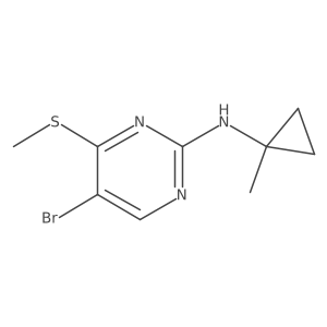 5-bromo-N-(1-methylcyclopropyl)-4-(methylthio)pyrimidin-2-amine结构式