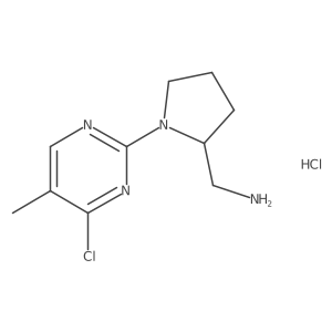 (1-(4-Chloro-5-methylpyrimidin-2-yl)pyrrolidin-2-yl)methanamine hydrochloride Structure
