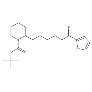 tert-Butyl 2-(3-(2-(furan-2-yl)-2-oxoethoxy)propyl)piperidine-1-carboxylate结构式