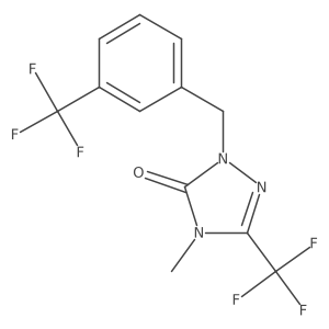 4-methyl-3-(trifluoromethyl)-1-(3-(trifluoromethyl)benzyl)-1H-1,2,4-triazol-5(4H)-one Structure