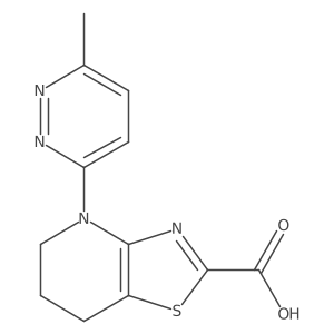 4-(6-Methylpyridazin-3-yl)-4,5,6,7-tetrahydrothiazolo[4,5-b]pyridine-2-carboxylic acid结构式