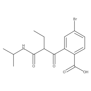 4-Bromo-2-(ethyl 2-(isopropylcarbamoyl)acetyl)benzoic acid Structure