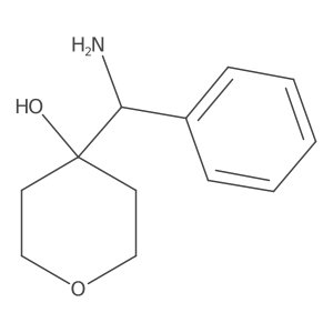 4-(amino(phenyl)methyl)tetrahydro-2H-pyran-4-ol Structure