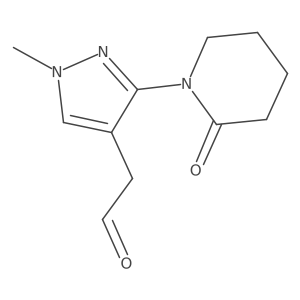 1-Methyl-3-(2-oxo-1-piperidinyl)-1H-pyrazole-4-acetaldehyde结构式